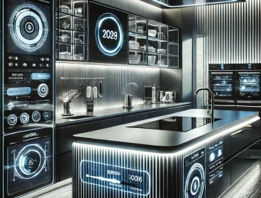DALL·E 2025-02-25 21.14.22 – A high-tech kitchen with futuristic smart appliances, touch-screen controls, and sleek, glossy finishes. The design includes built-in LED lighting, vo DALL·E 2025-02-25 21.14.22 - A high-tech kitchen with futuristic smart appliances, touch-screen controls, and sleek, glossy finishes. The design includes built-in LED lighting, vo